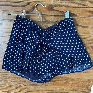 Polka dot mini skort